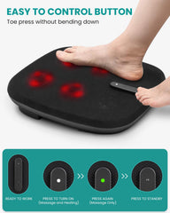 Nekteck Shiatsu foot massager ergonomic design targeting arch and heel.