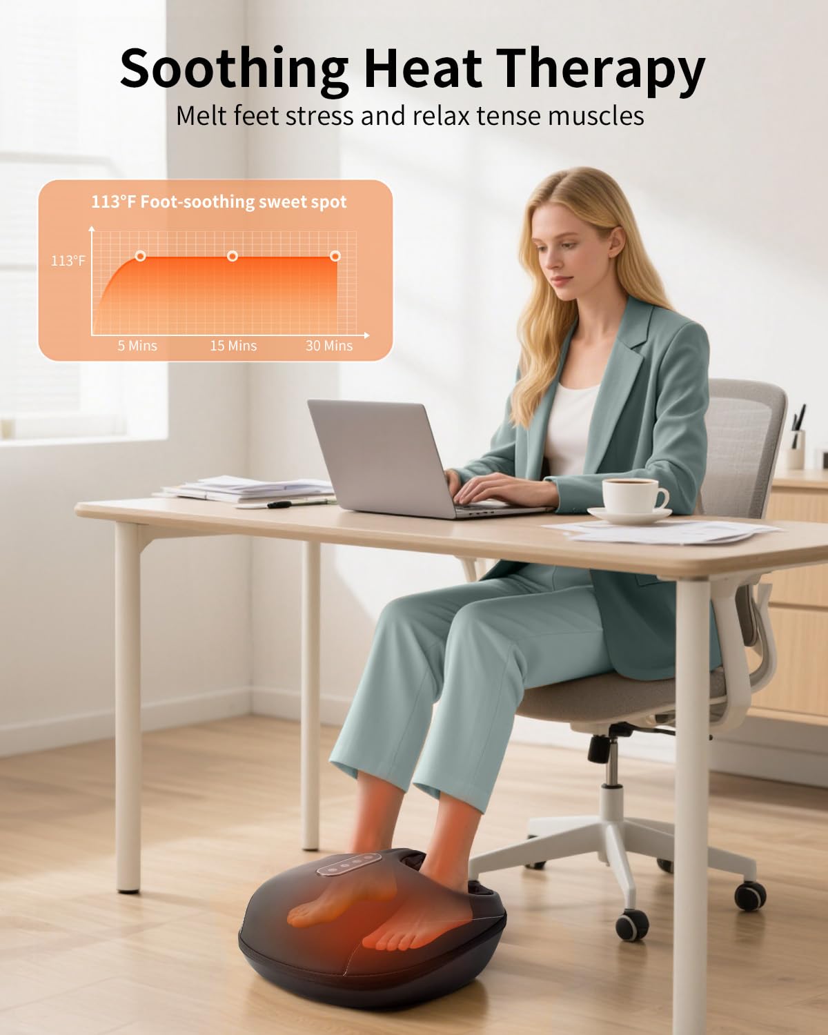 Nekteck Shiatsu foot massager Ergo-Wrap design cradles feet