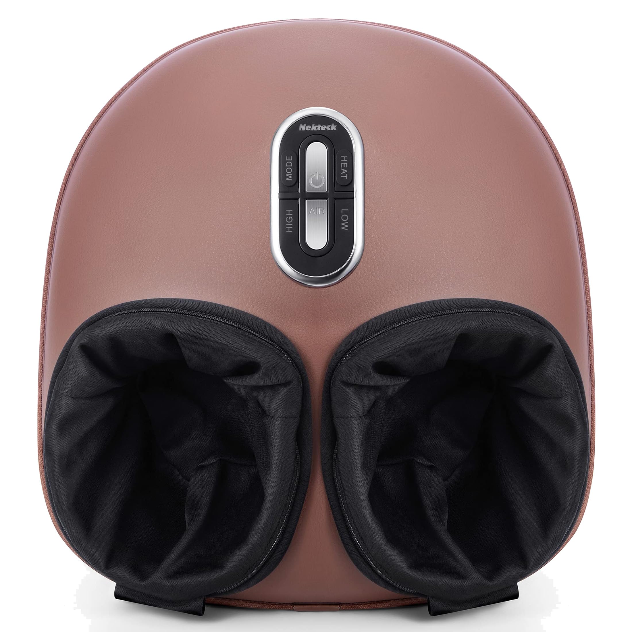 Nekteck Shiatsu Foot Massager front view with adjustable settings for personalized relief.
