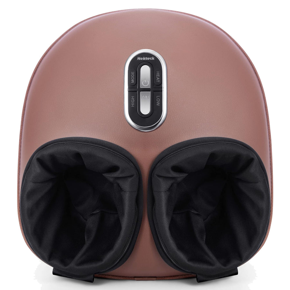 Nekteck Shiatsu Foot Massager front view with adjustable settings for personalized relief.