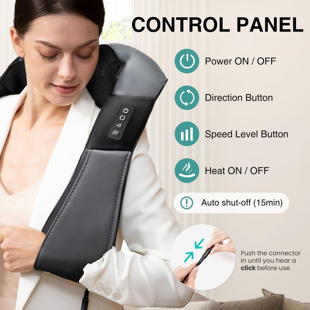 Nekteck massager with adjustable intensity for personalized pressure.