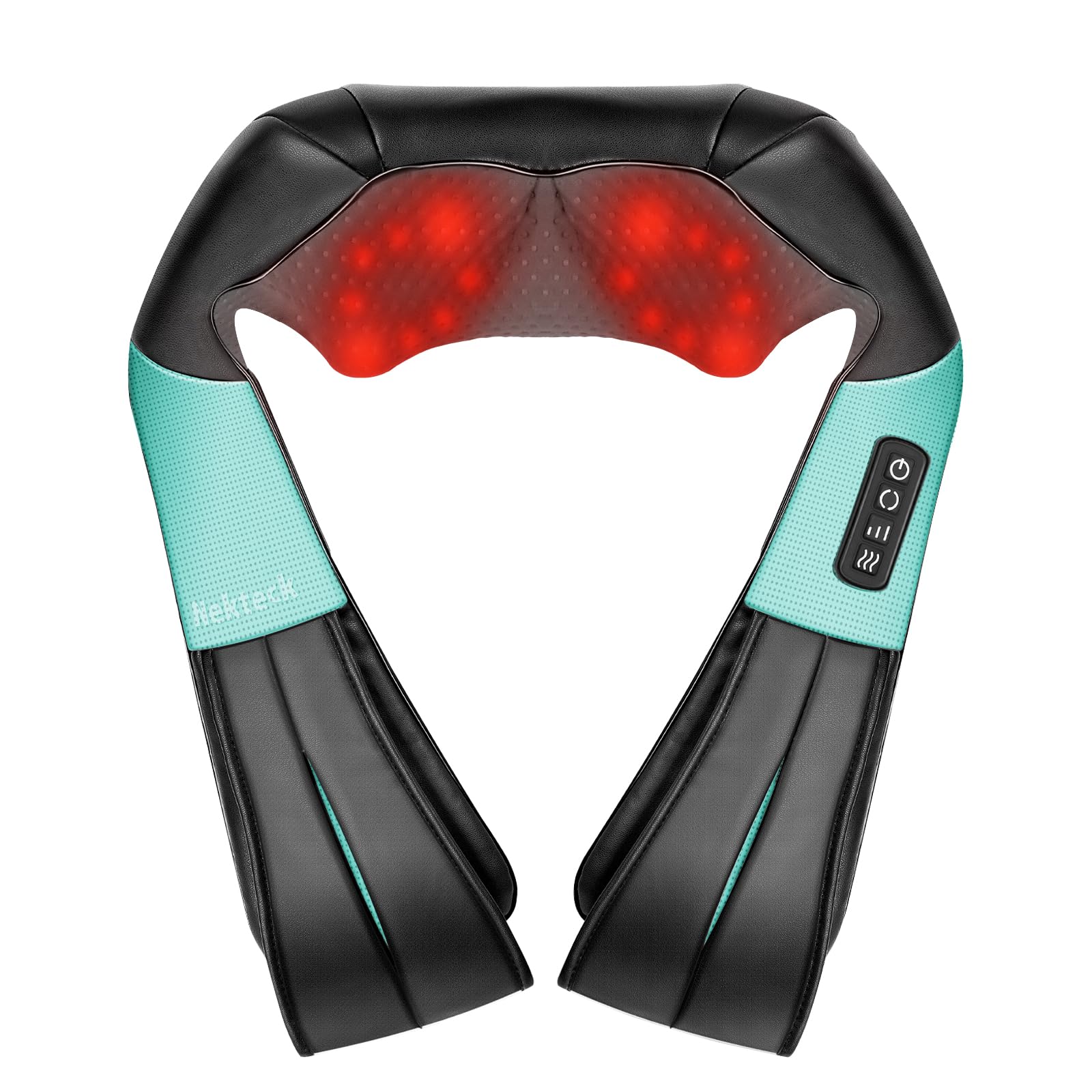 Nekteck Shiatsu neck-back massager with heat for relaxing upper body