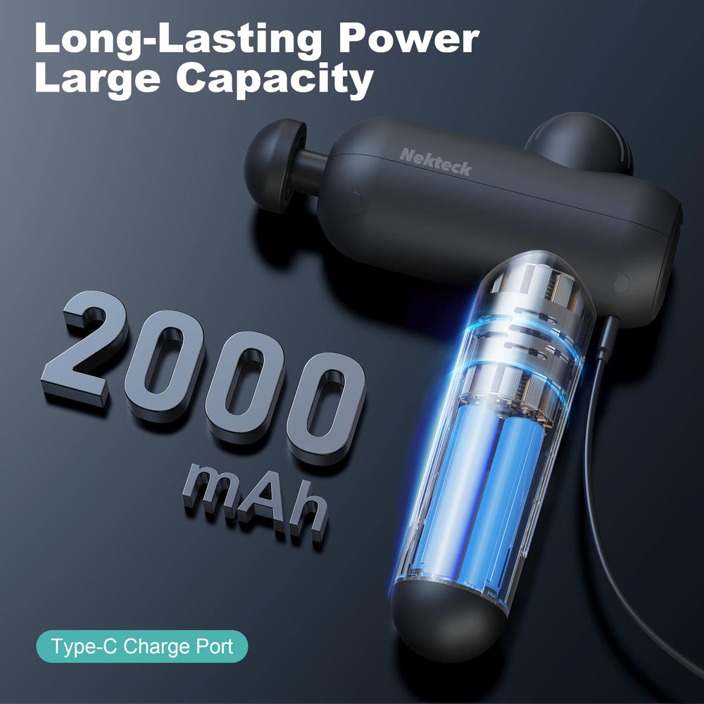 Nekteck USB-C rechargeable battery powers up to two hours of use.