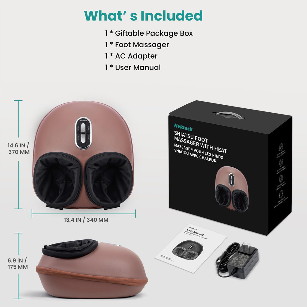 User enjoying a relaxing session with the Nekteck foot massager.