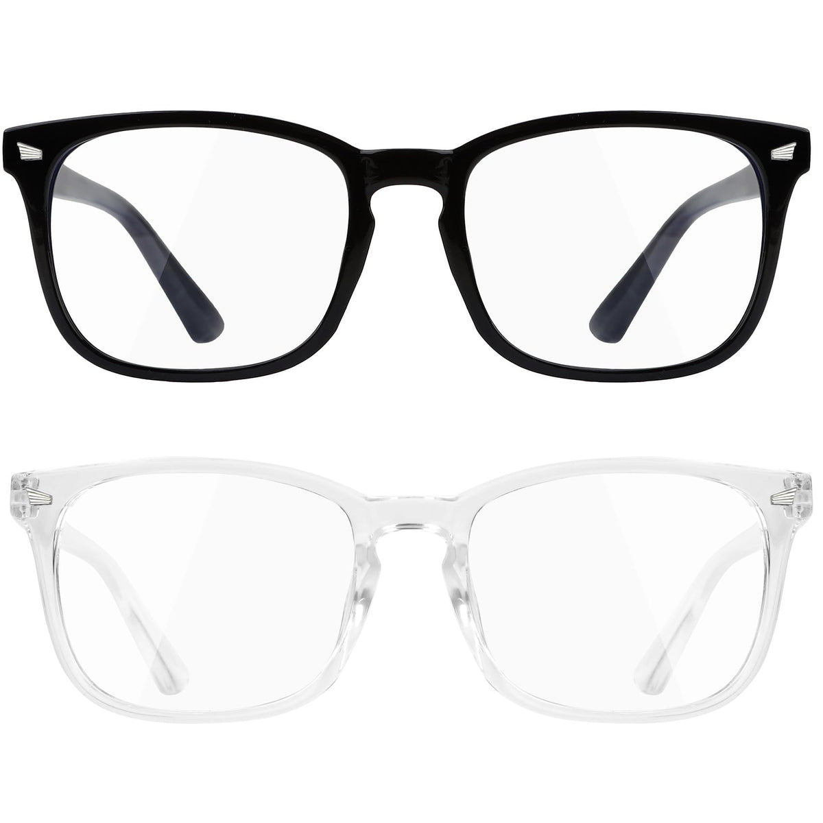 Nelisylux blue light glasses pair for computer use reduces eye strain