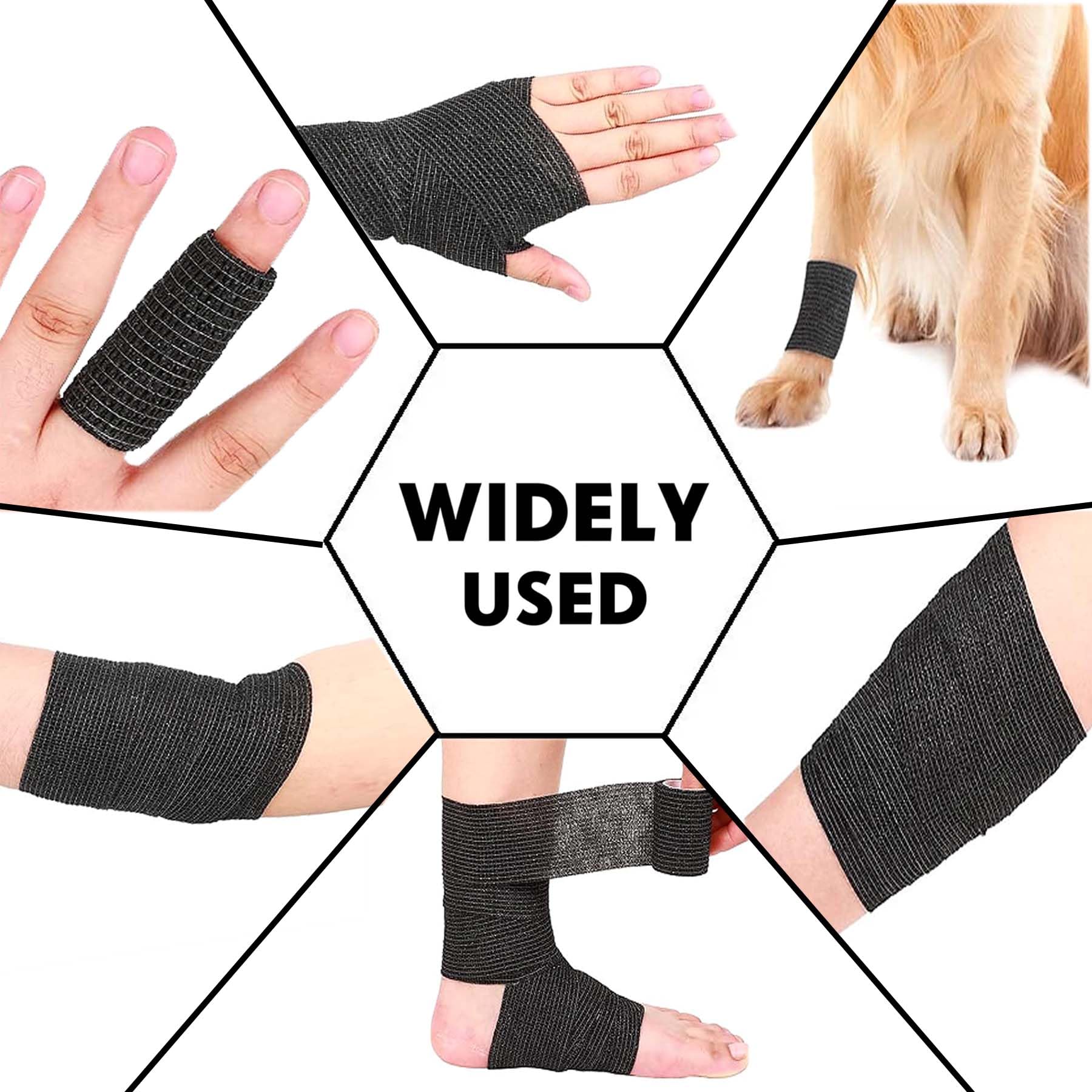 NELLHOMY water-resistant wrap sticks to itself without skin irritation.