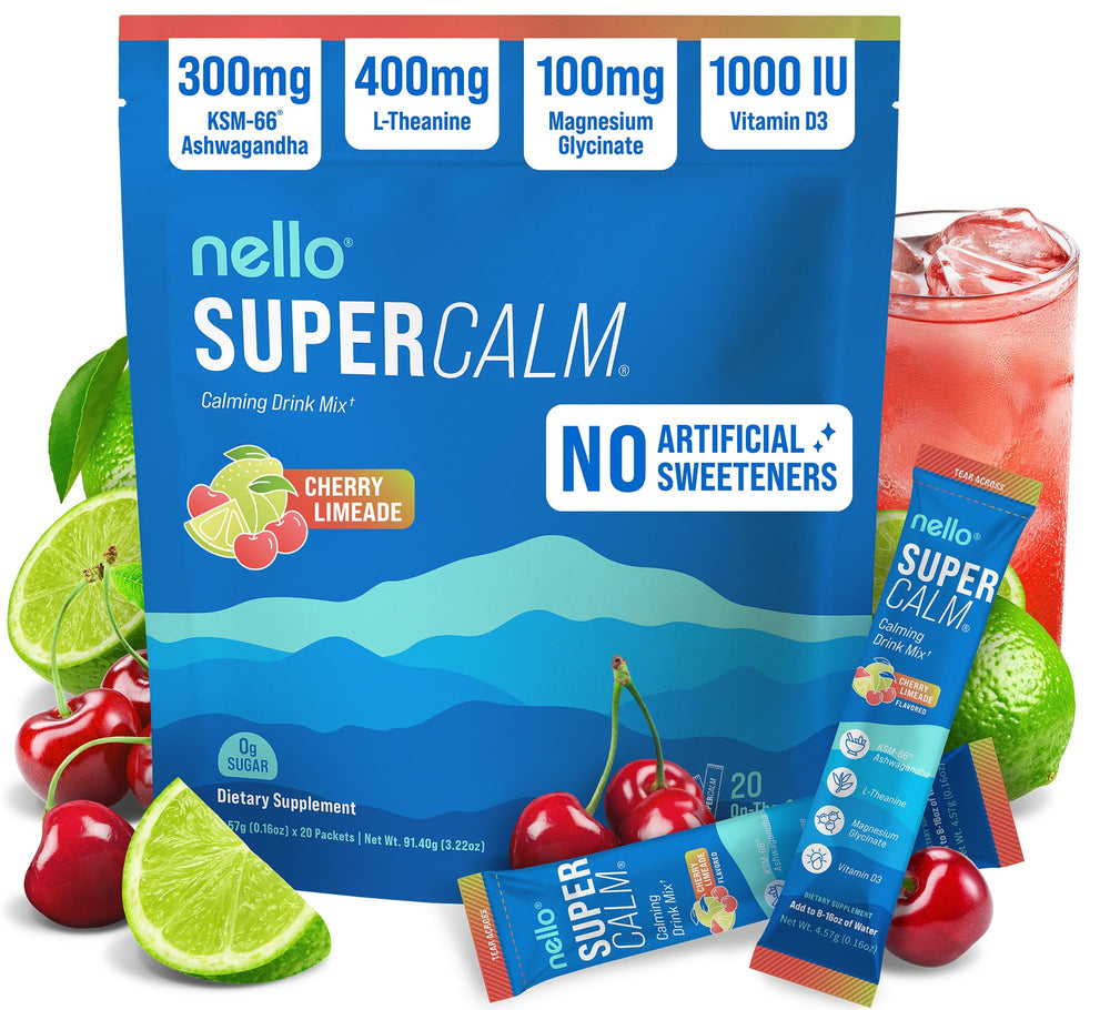 Nello SuperCalm cherry limeade tub for convenient, on-the-go relaxation.