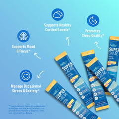 Nello SuperCalm powder being mixed in water for quick calm