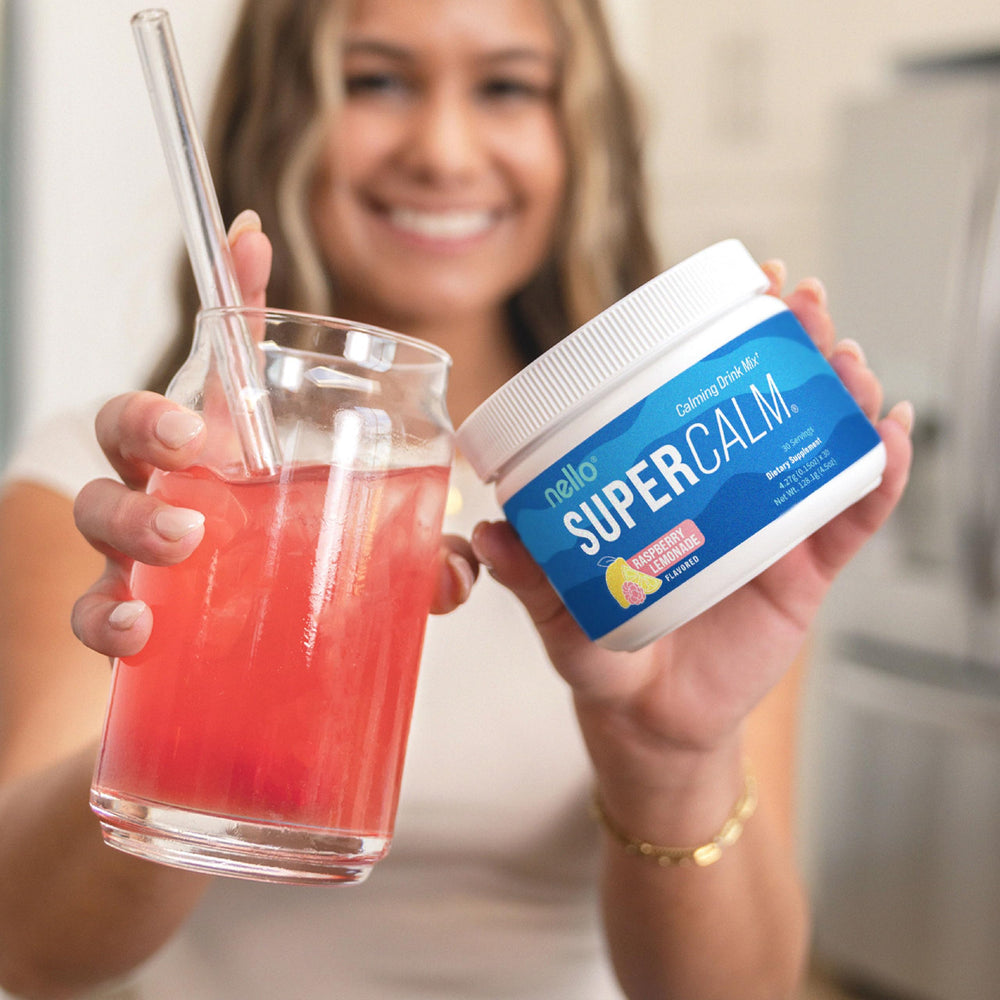 Ingredients label of Nello Supercalm communicates transparency and clean nutrition.