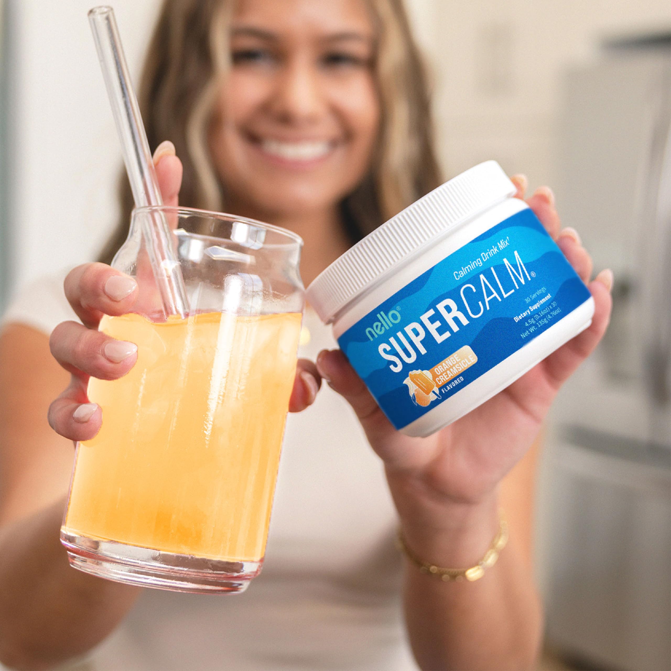 Nello SuperCalm magnesium glycinate powder provides calming mineral support