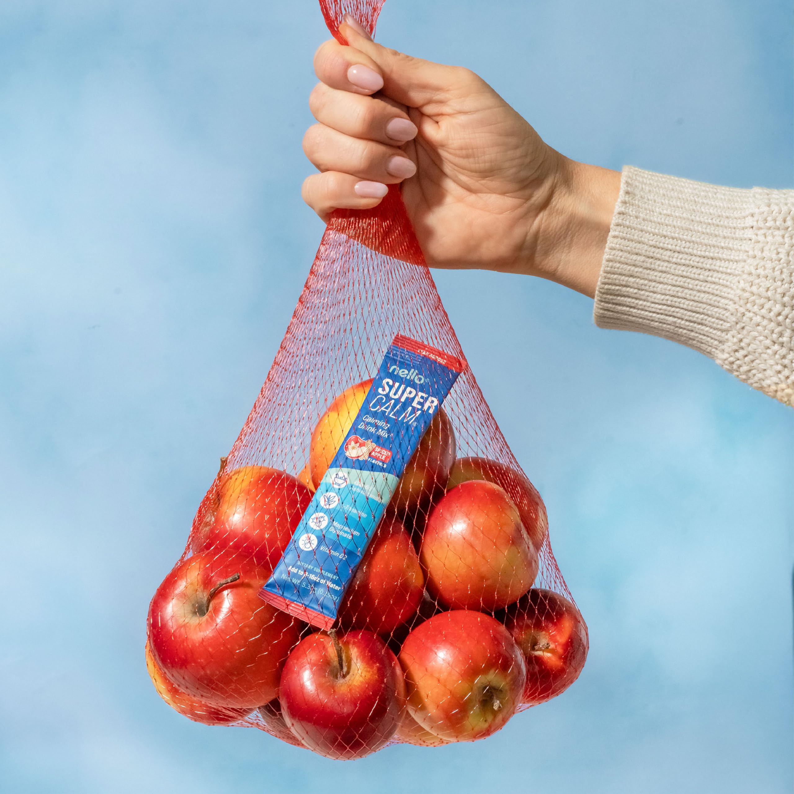 Nello SuperCalm sugar-free label highlights clean ingredients.