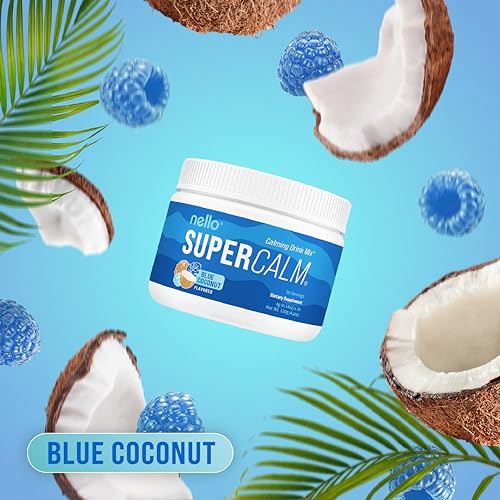 Nello SuperCalm on-the-go packets in blue coconut flavor.