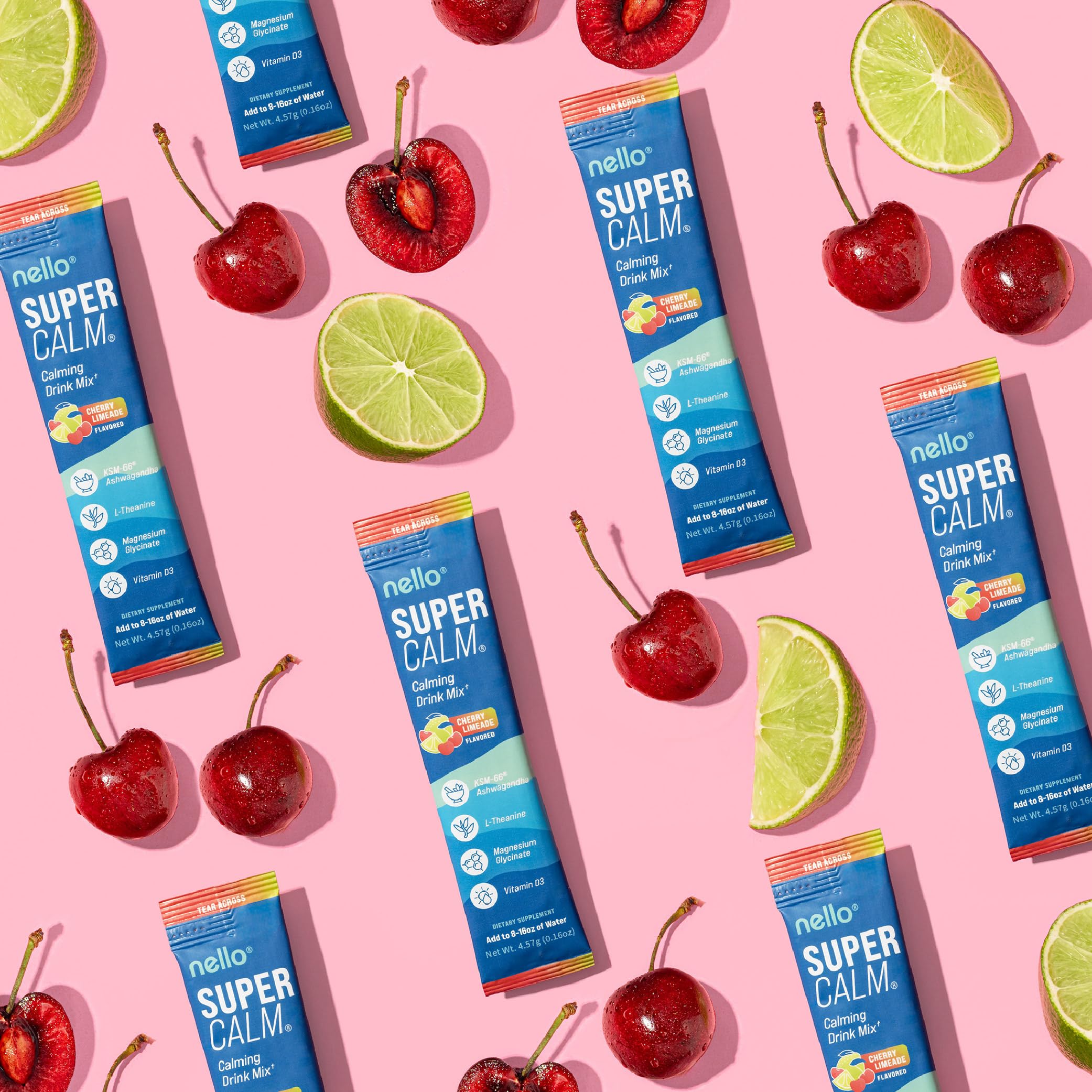 Nello SuperCalm on-the-go sachets make effortless mixing during busy days.