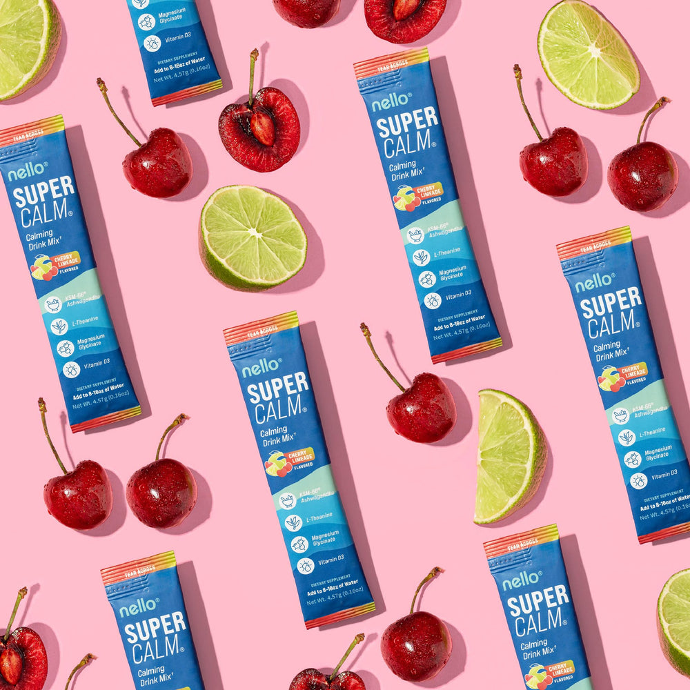 Nello SuperCalm on-the-go sachets make effortless mixing during busy days.