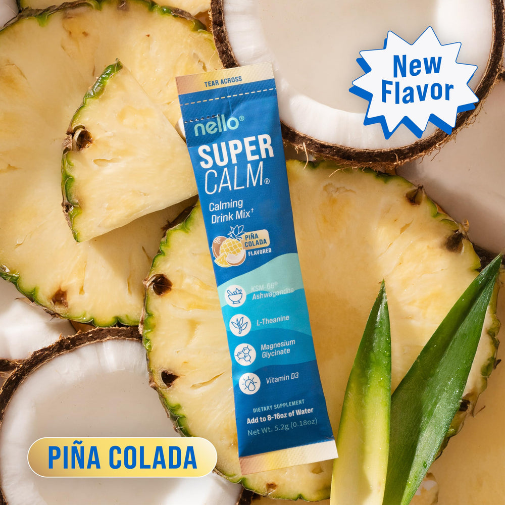 Nello SuperCalm packets on the go for quick calm