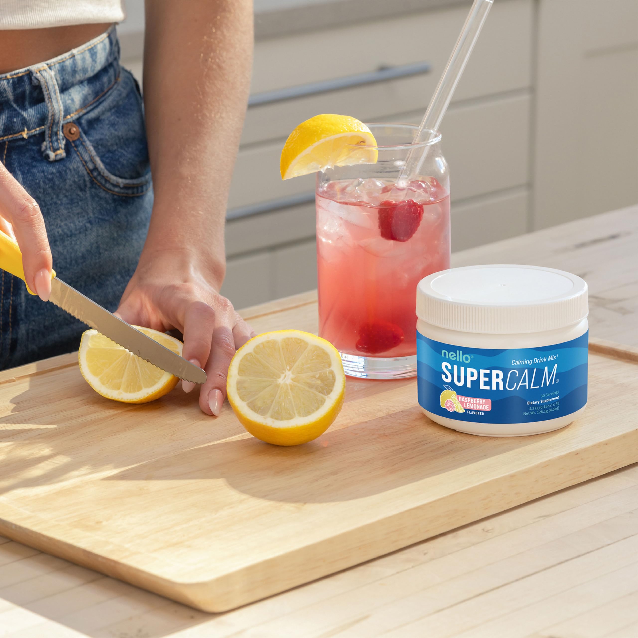 Vitamin D3 cap on Nello bottle signaling added daily nutrients.