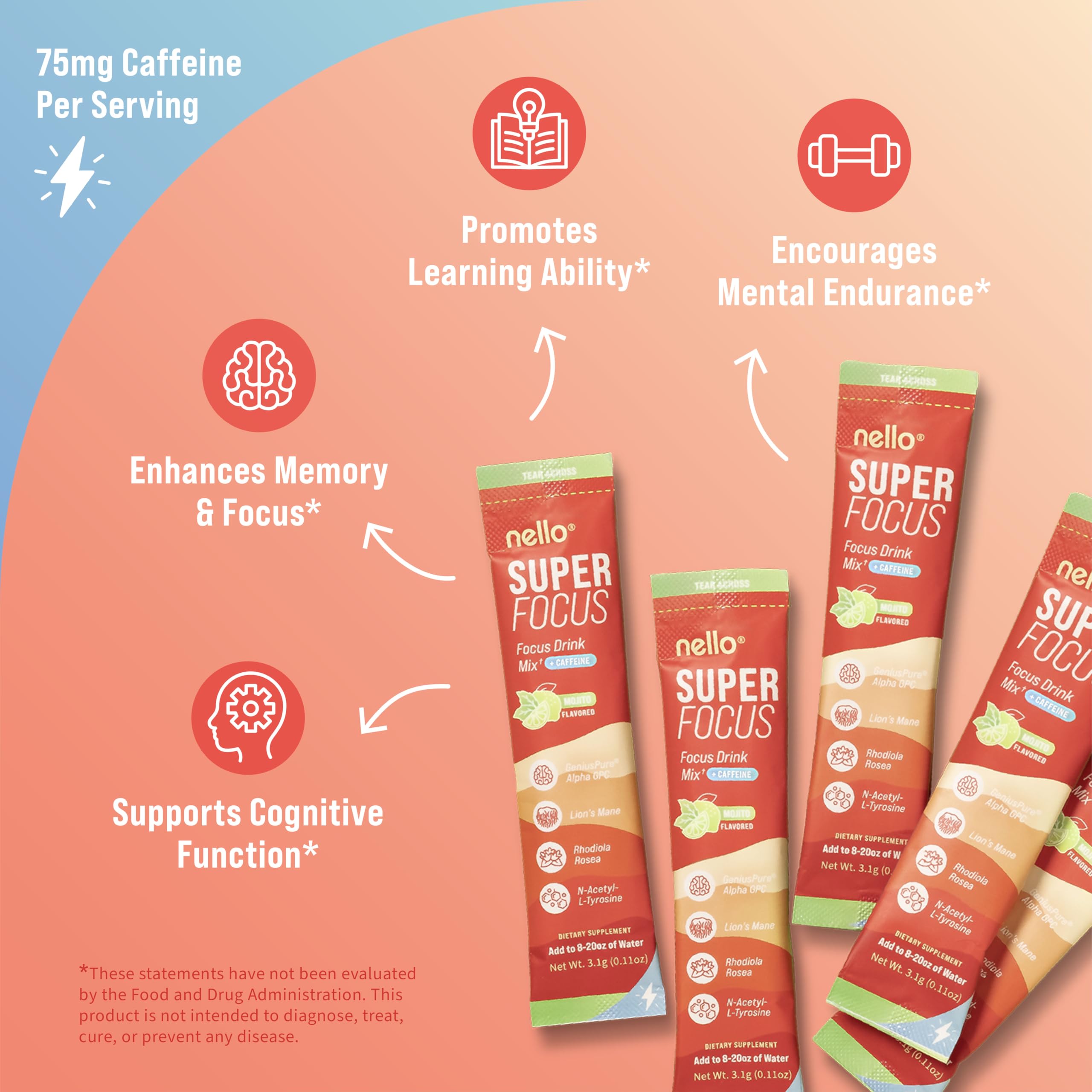 Nello Superfocus packet on the go highlights convenient focus support.