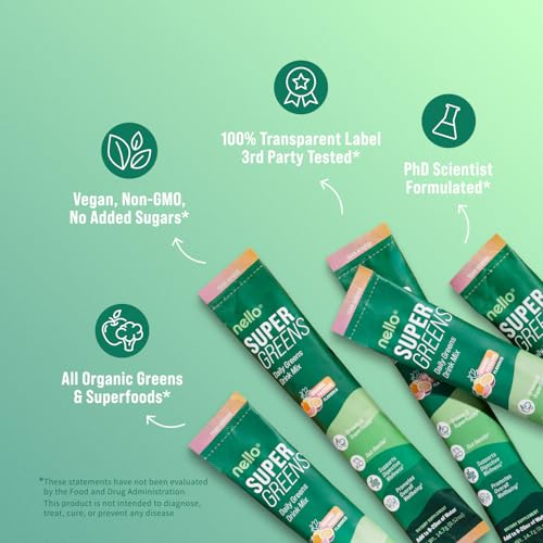 Nello Supergreens scoop shows easy mixing for daily greens