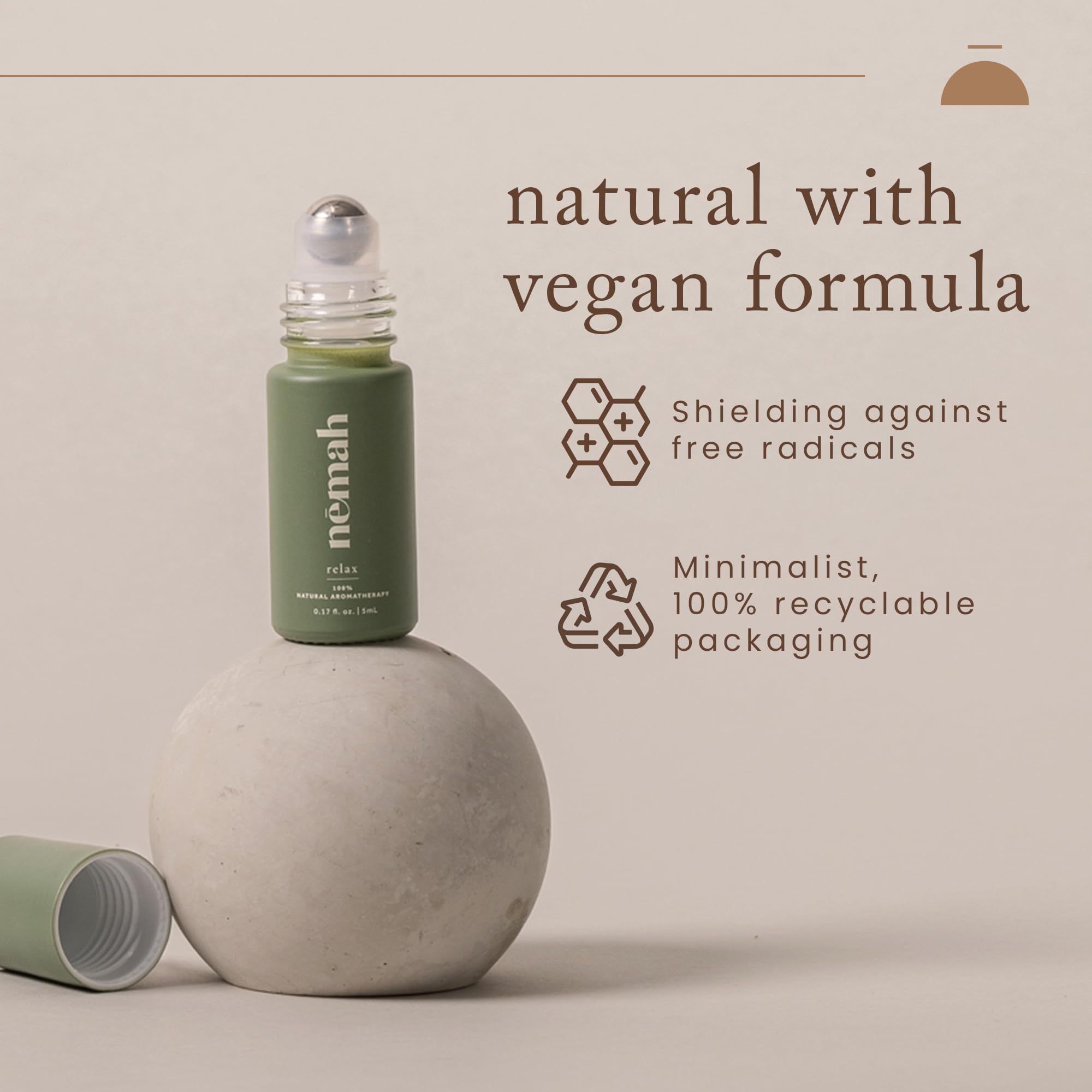 Nemah Aromatherapy Roll On demonstrates a smooth, non-greasy glide