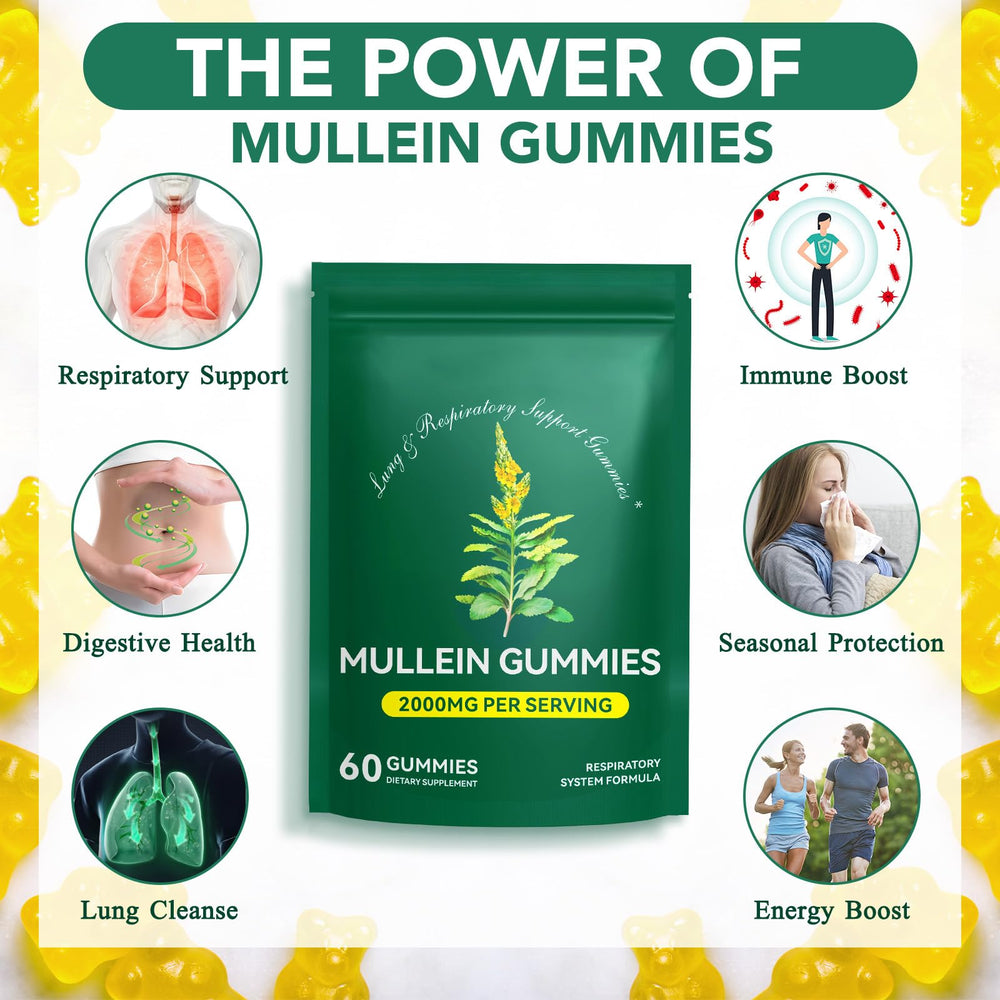 NenMaoKeNu Mullein Gummies easy chew texture closeup emphasizes convenient daily use.