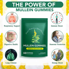 NenMaoKeNu Mullein Gummies easy chew texture closeup emphasizes convenient daily use.
