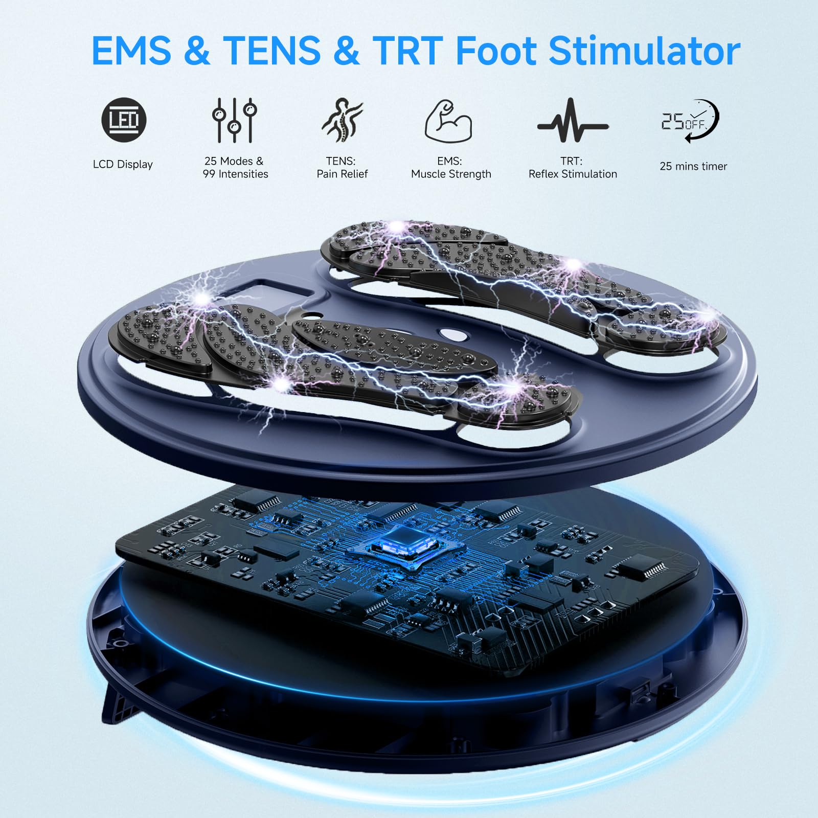 NENRENT EMS pads ready for targeted pain relief and circulation.
