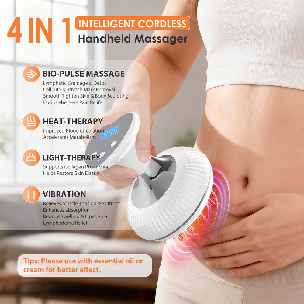 NENRENT lymphatic drainage massager side view highlighting compact form