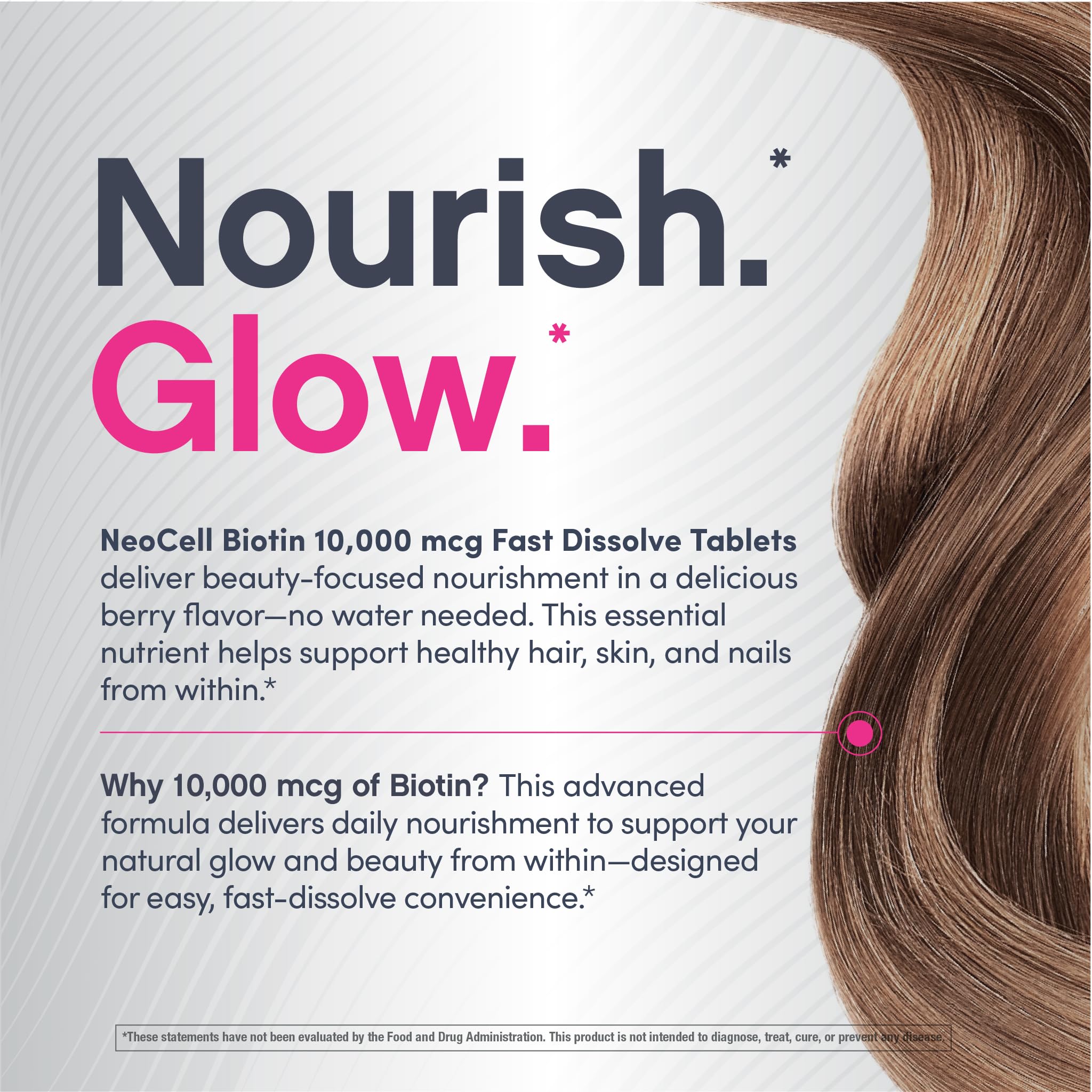 NeoCell Biotina 10000, ideal para viajar y llevar en la bolsa.