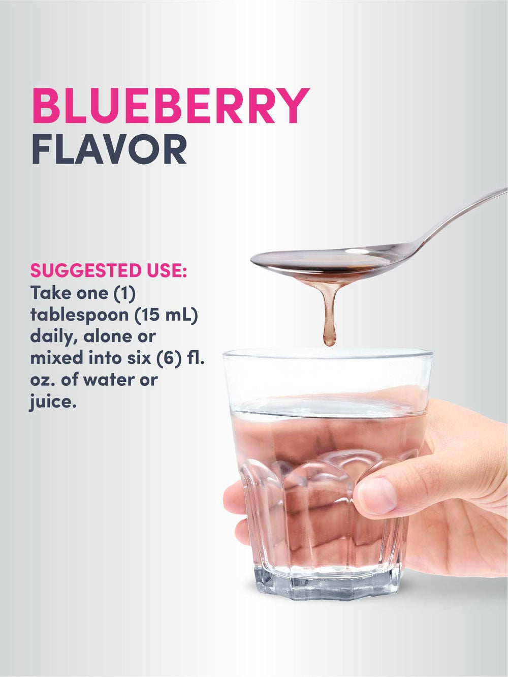 NeoCell berry liquid close-up emphasizes refreshing flavor and usage.