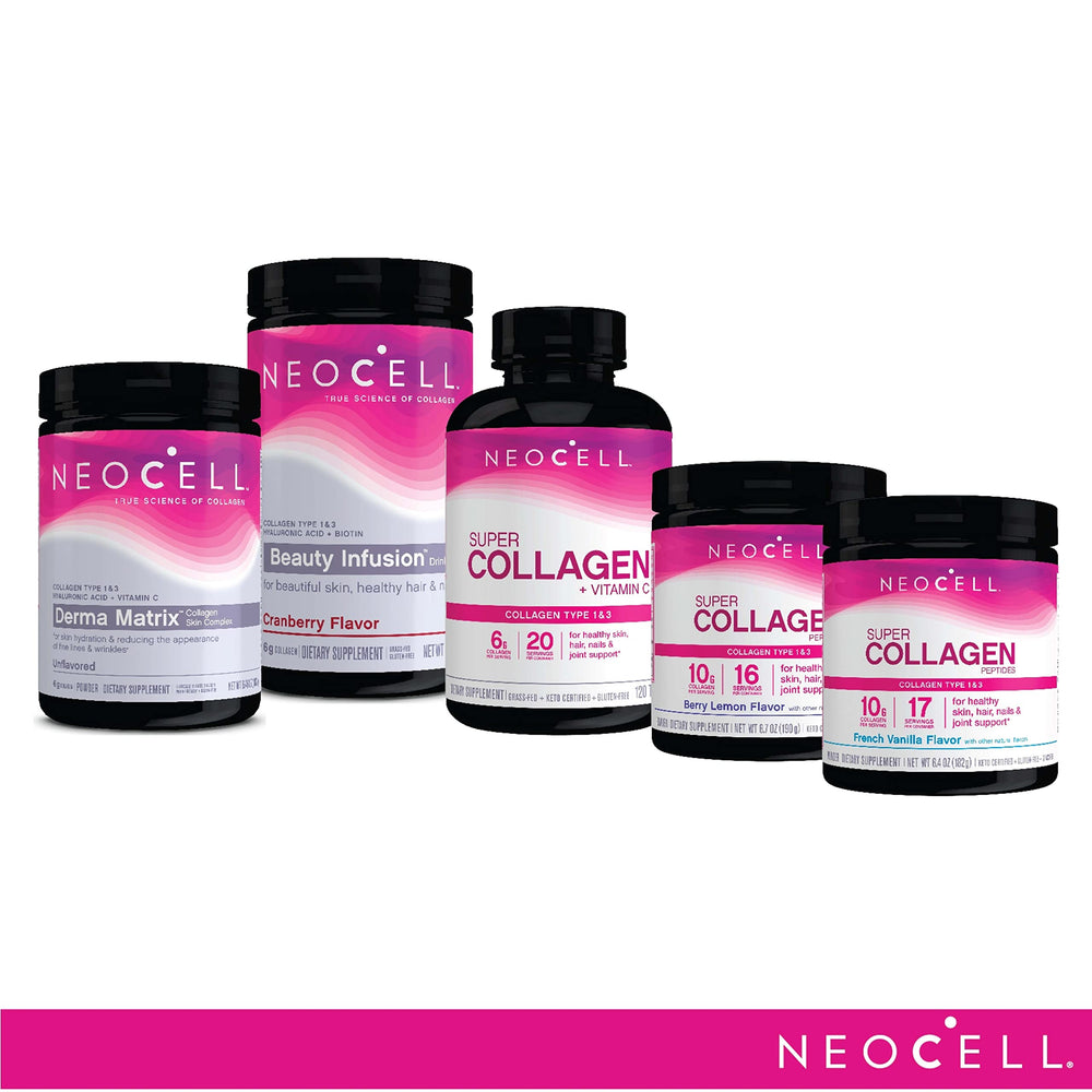 NeoCell Cranberry Flavor Beauty Infusion mixed in glass for daily hydration.