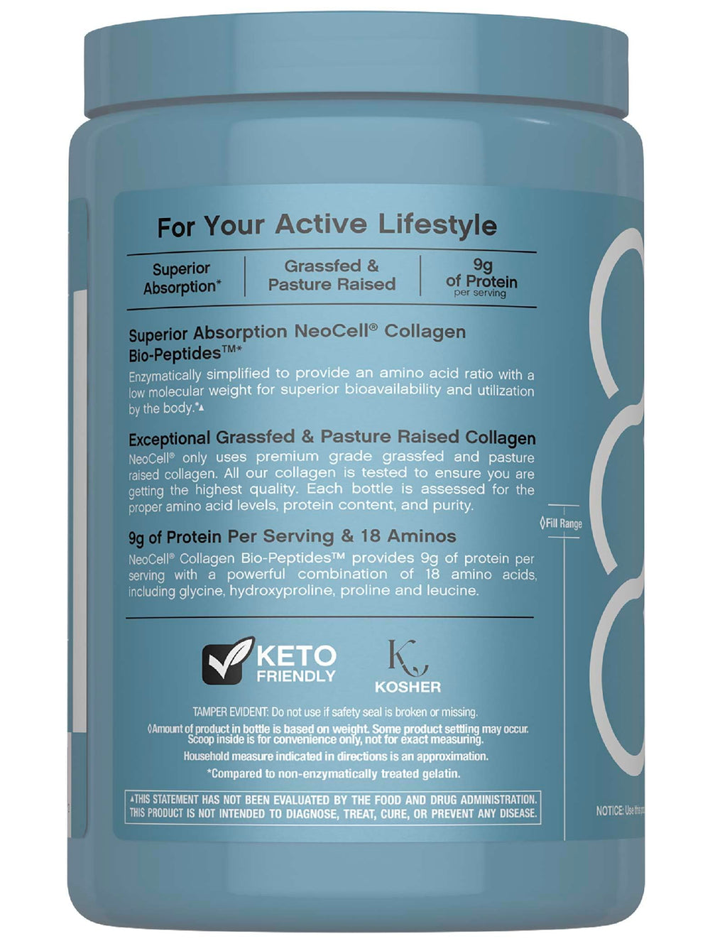 NeoCell Collagen Bio-Peptides powder blending smoothly into smoothies for everyday wellness.