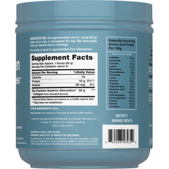 NeoCell Collagen Bio-Peptides scoop beside tub, simple step for skin and joints.