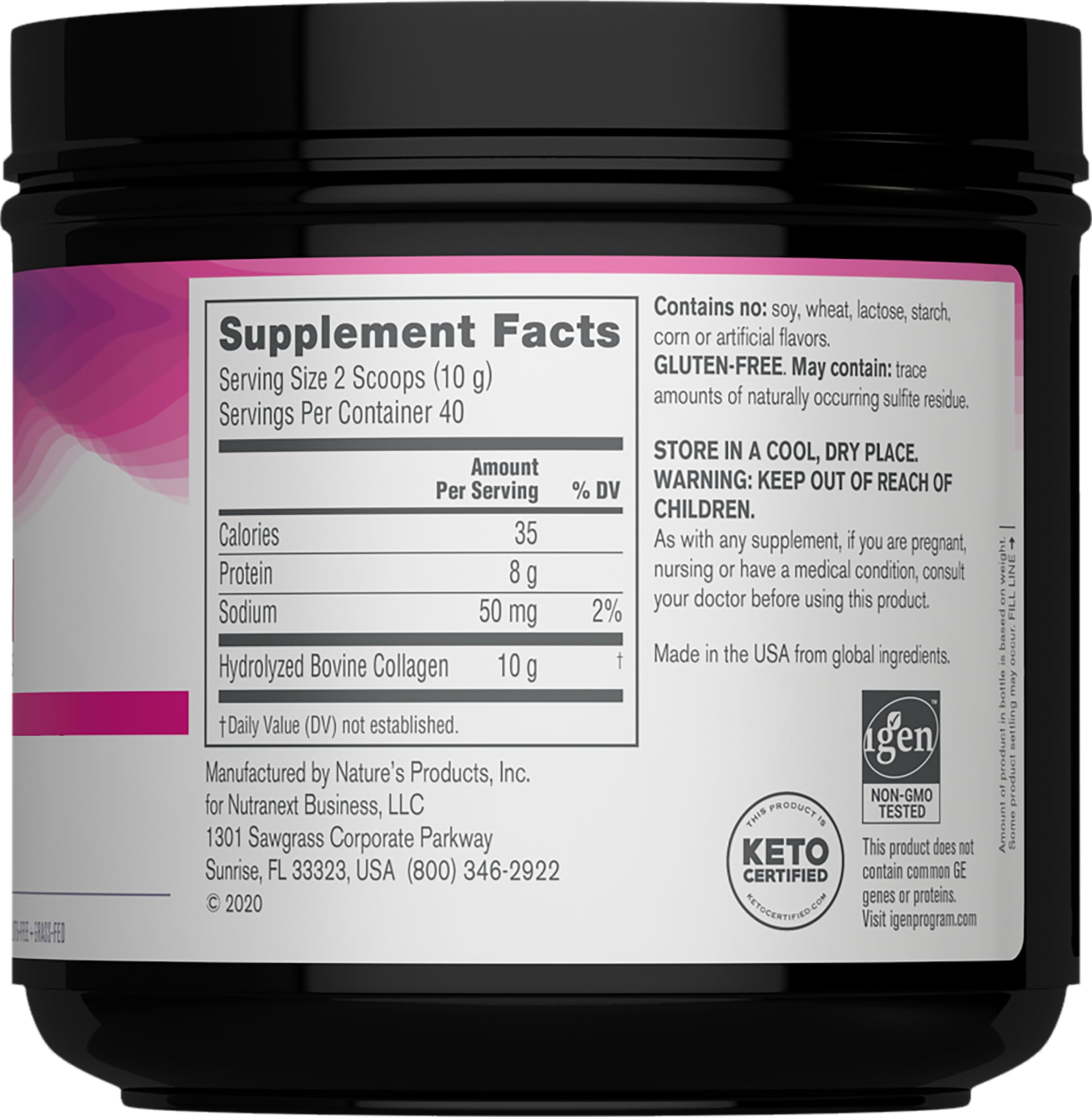 NeoCell collagen peptides scoop measures a simple daily dose