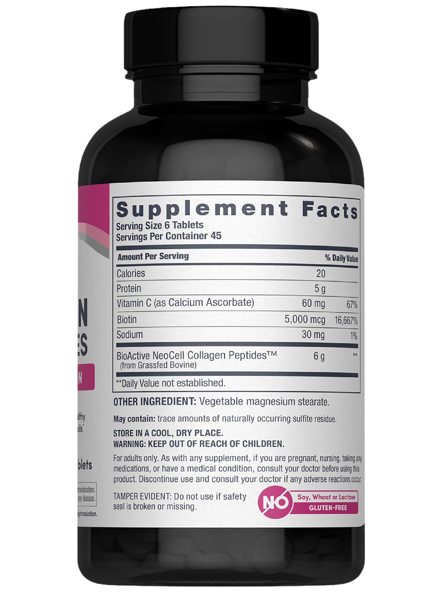 NeoCell collagen pills capsules closeup for skin and hair health