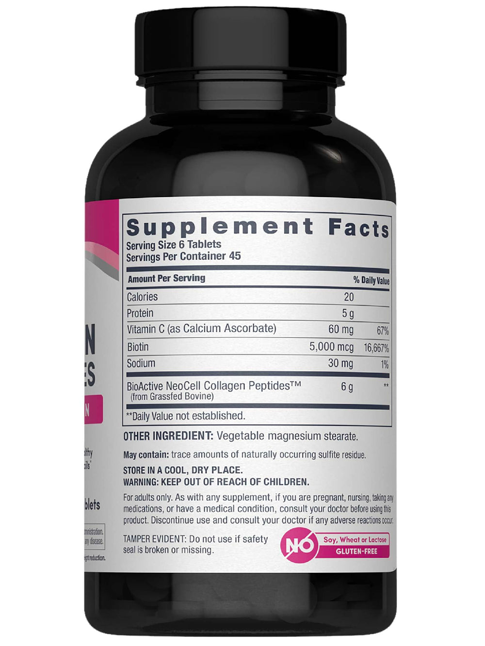 NeoCell collagen pills capsules closeup for skin and hair health