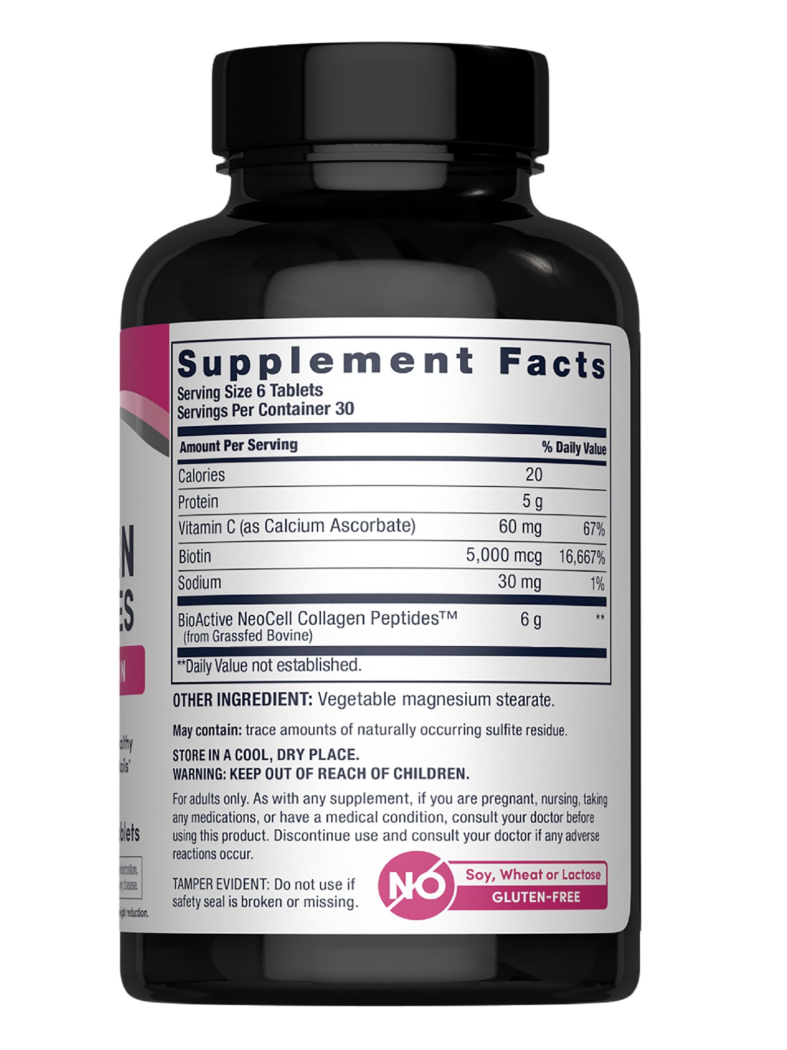 Vitamin C and Biotin tablets from NeoCell for beauty use