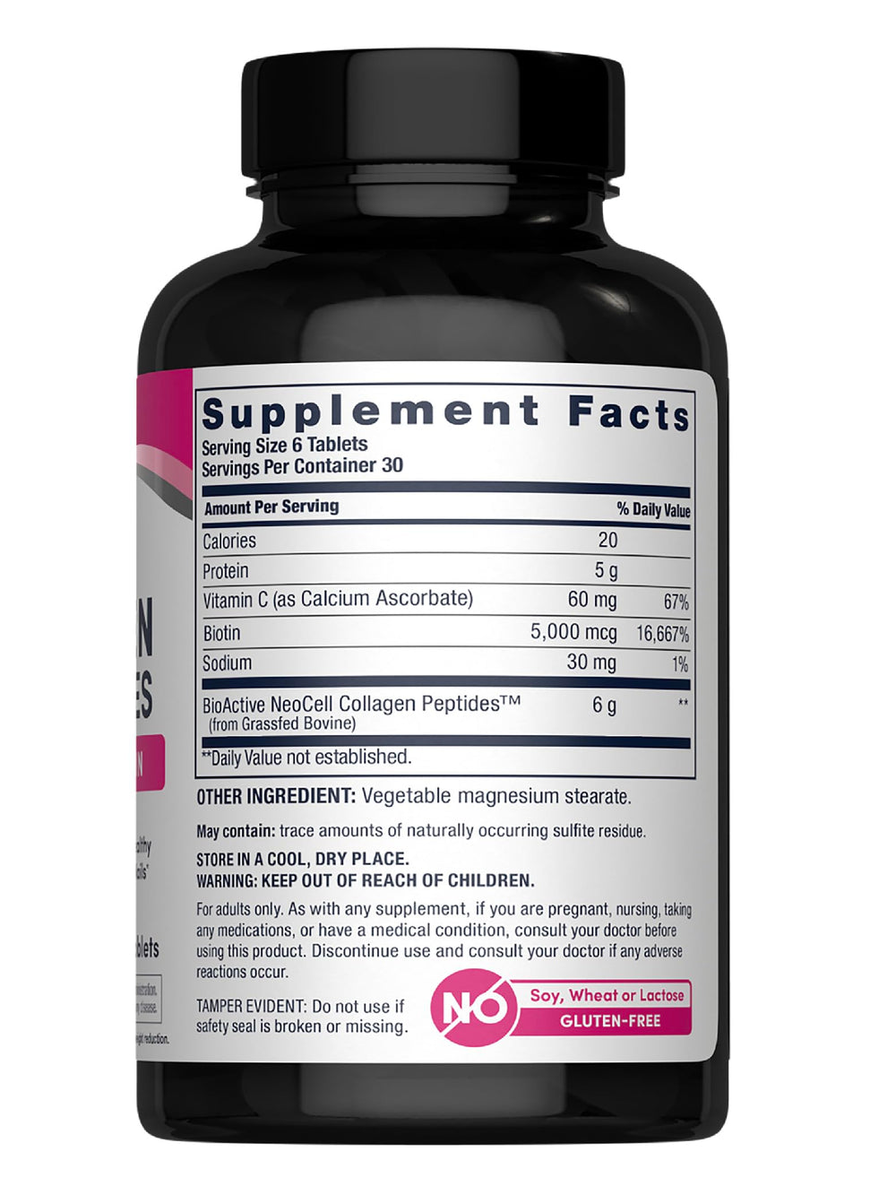 Vitamin C and Biotin tablets from NeoCell for beauty use