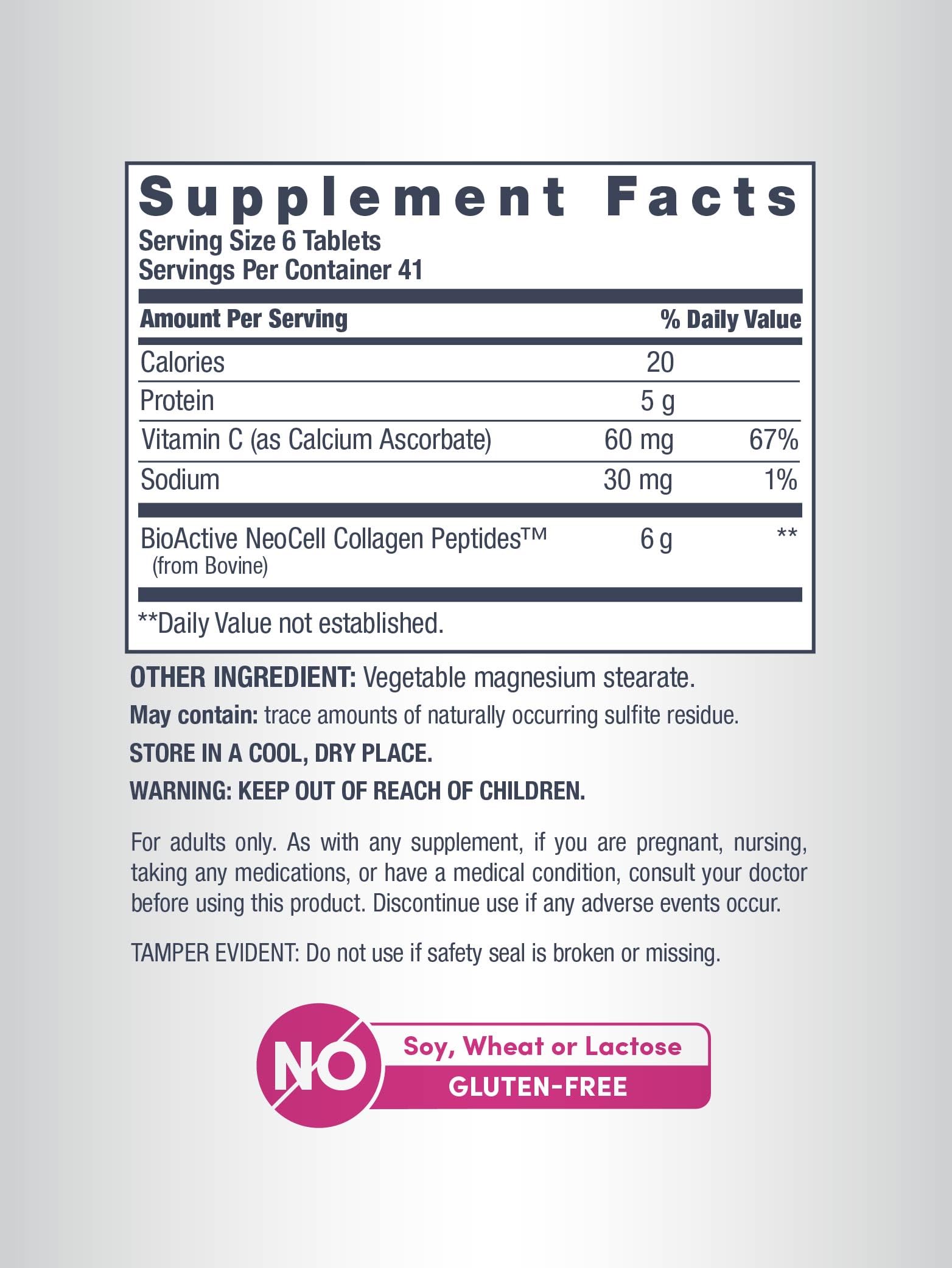 NeoCell grass-fed label underscores quality behind each serving.