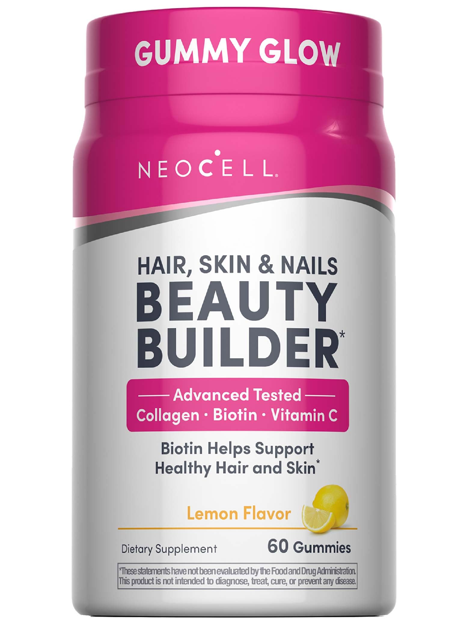 NeoCell Hair Skin Nails Gummies bottle for beauty support.