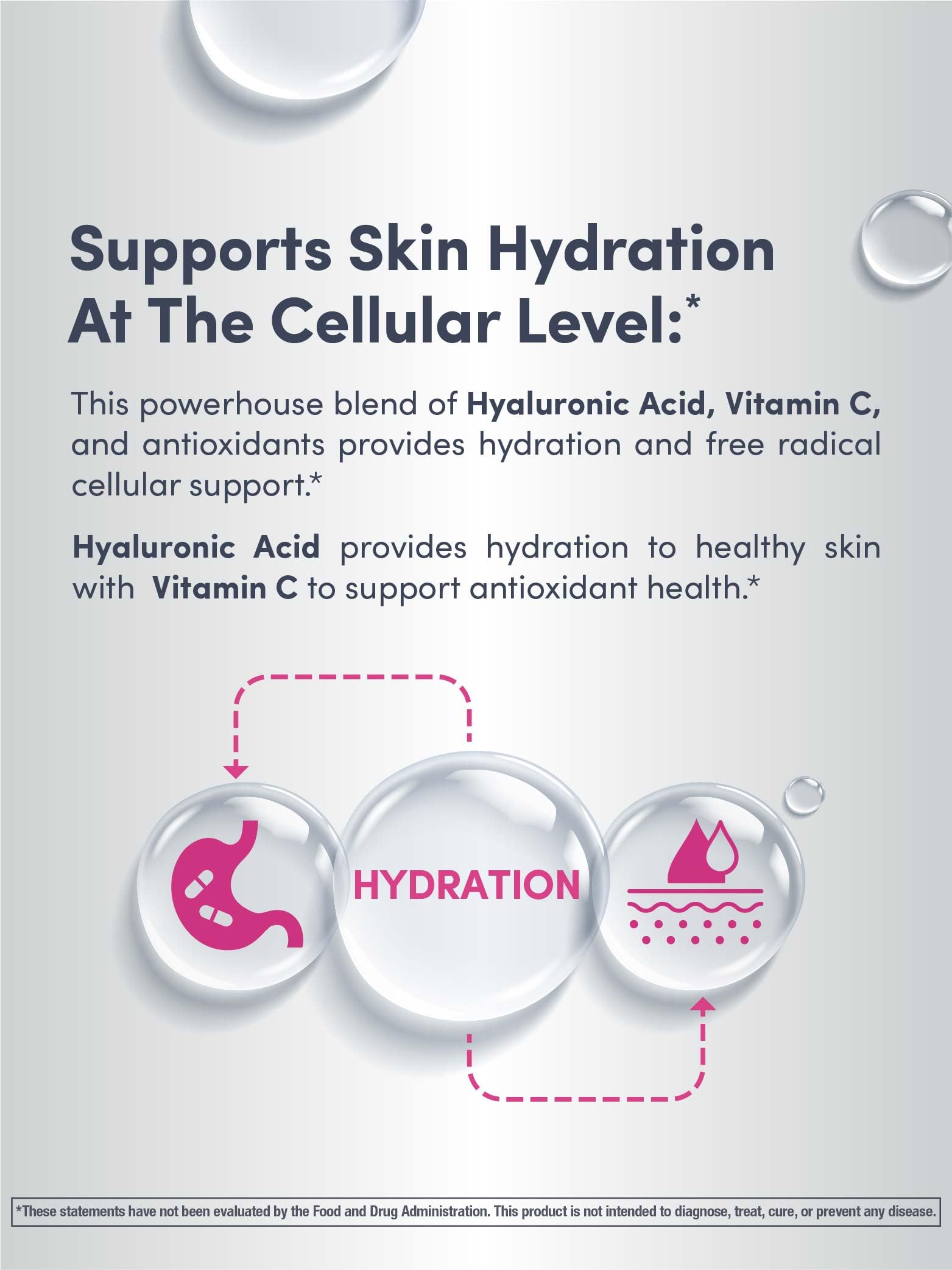 NeoCell Hyaluronic Acid Berry measuring spoon shows convenient serving size.