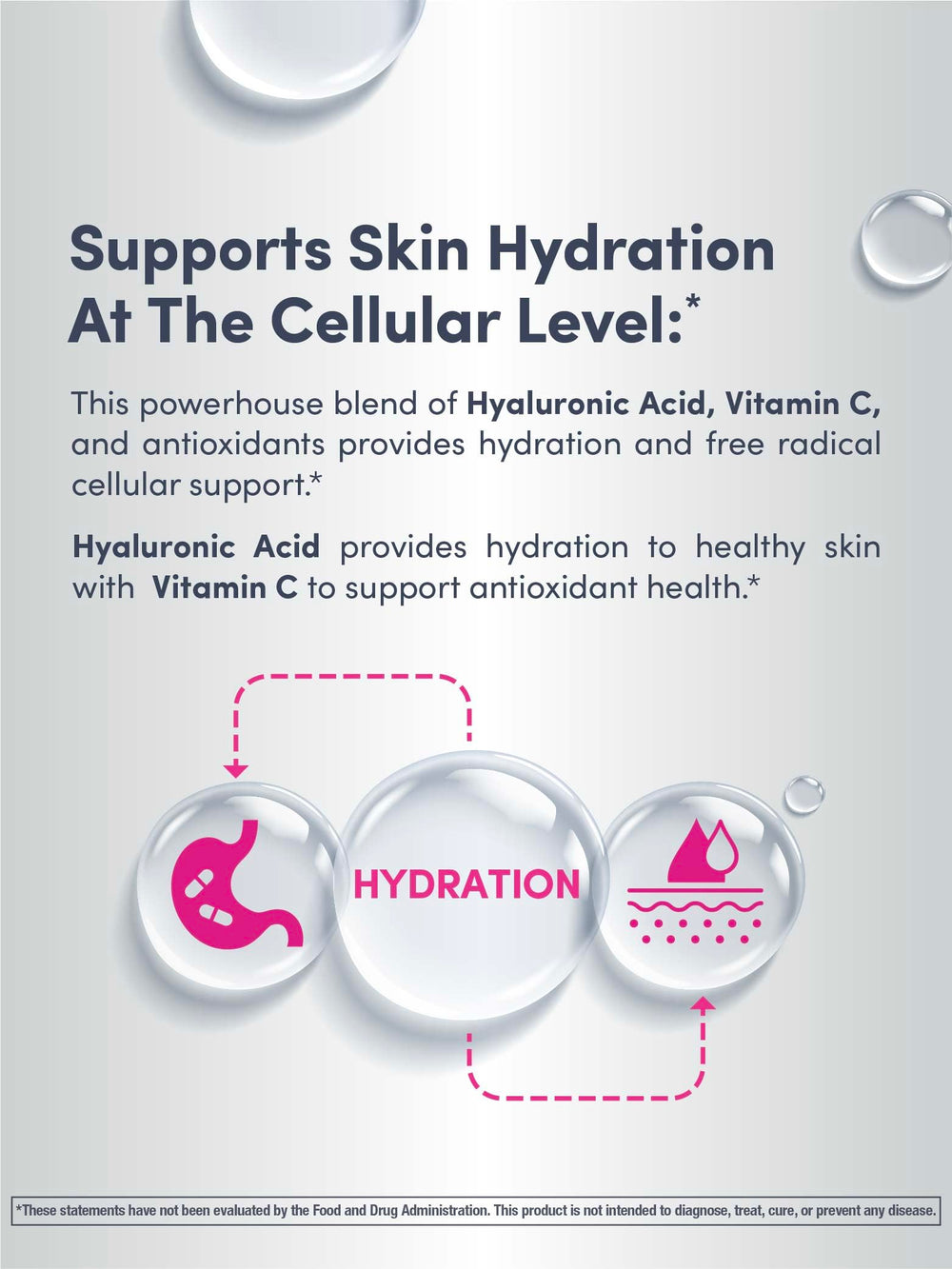 NeoCell Hyaluronic Acid Berry measuring spoon shows convenient serving size.
