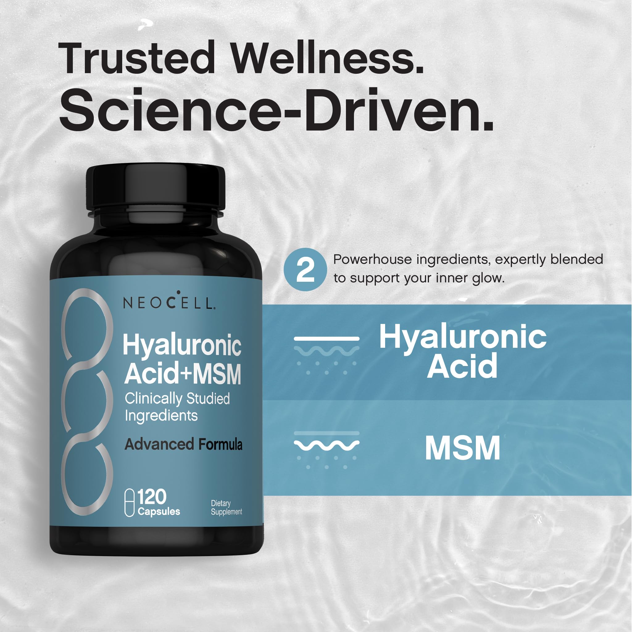 NeoCell label and capsules convey a premium, science-backed supplement.