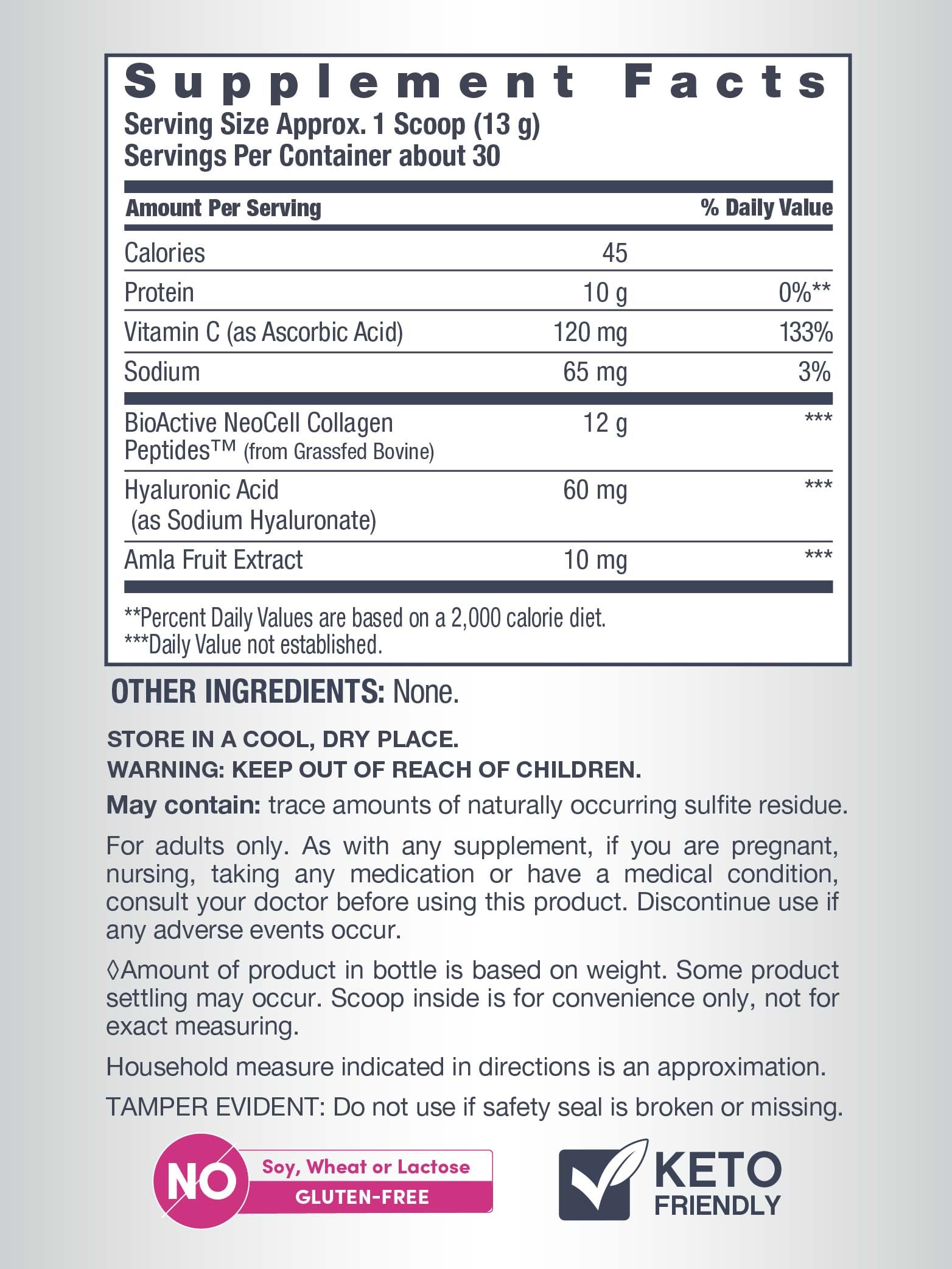 NeoCell Hyaluronic acid vitamin C blend bottle; versatile supplement.