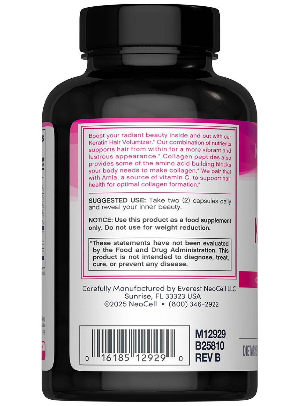 NeoCell hydrolyzed collagen peptides highlight hair, skin, and nails nourishment