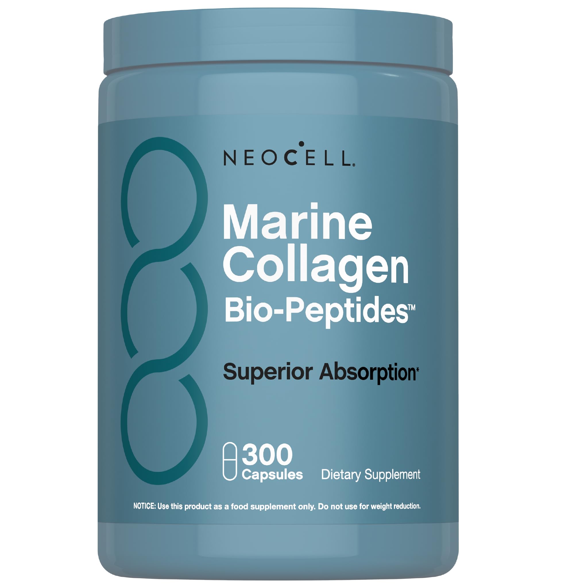 NeoCell Marine Collagen Peptides bottle ready for daily use, convenient and premium.
