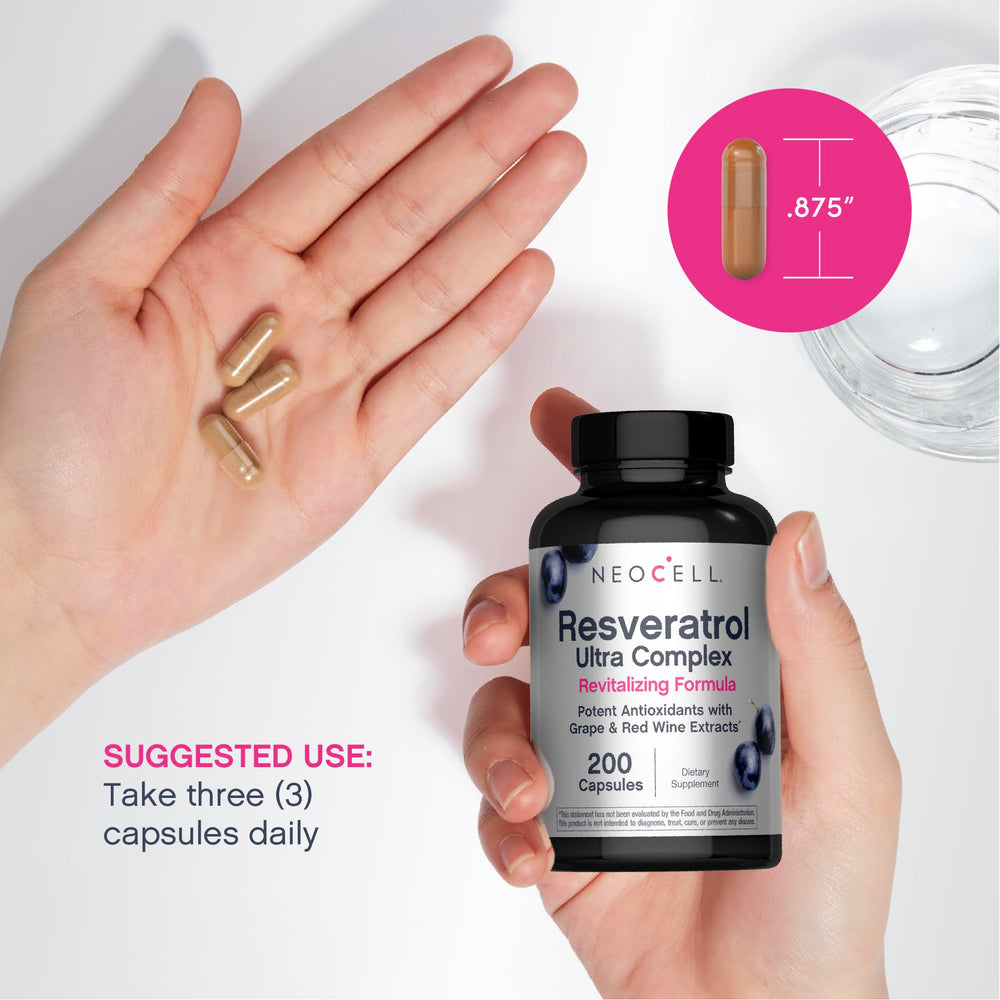 NeoCell three capsules serving display, showing convenient daily use.