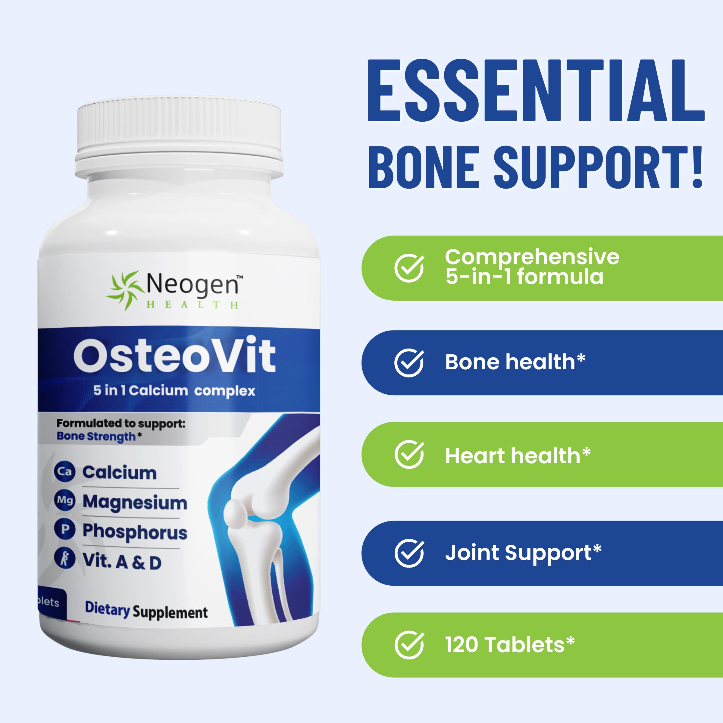 Neogen Health OsteoVit daily packaging demonstrates easy daily intake.