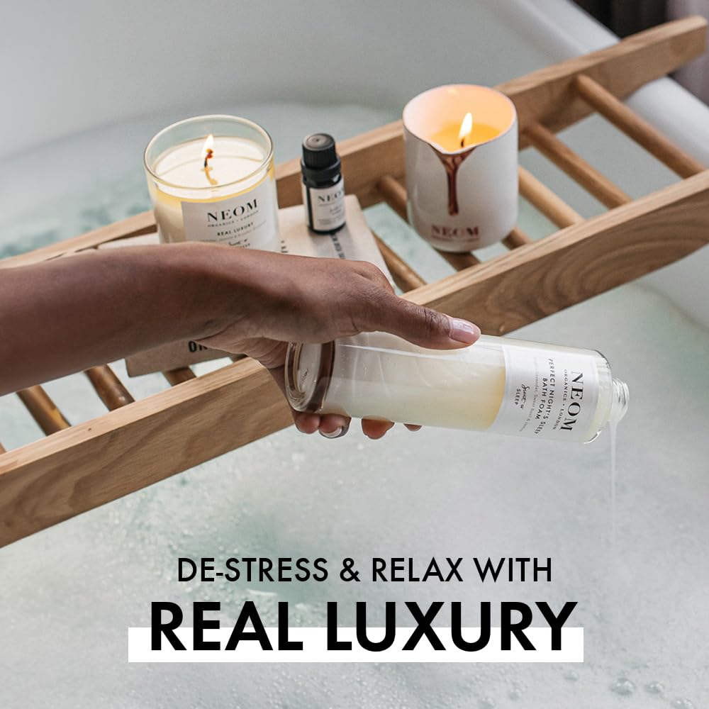 NEOM bath-relaxation-oil ready to add a calming scent to a warm soak.