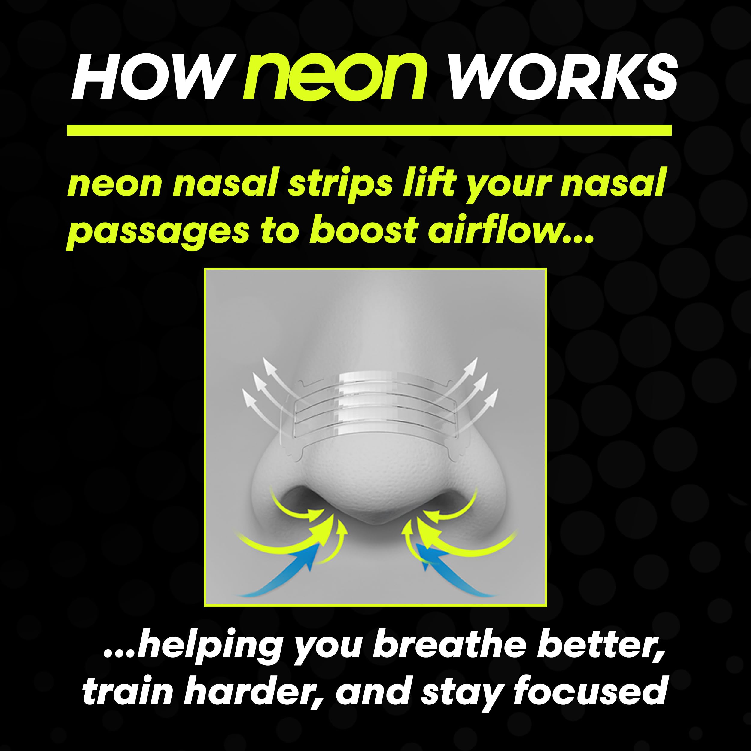 Neon Performance clear material enables discreet wear during athletic activity.