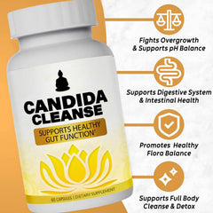 Neonomicon Candida Cleanse bottle cap close-up highlighting two daily capsules